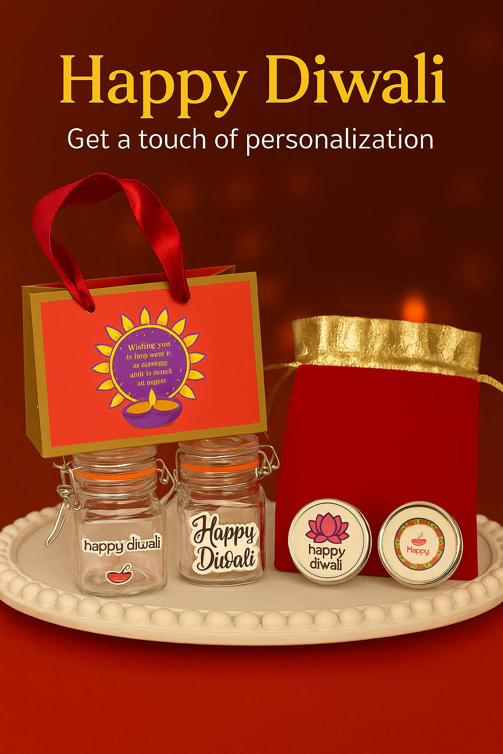 DIWALI DELIGHT HAMPER- Personalized Gift Hamper | Diwali Customized Hamper | Festive Gift Hamper