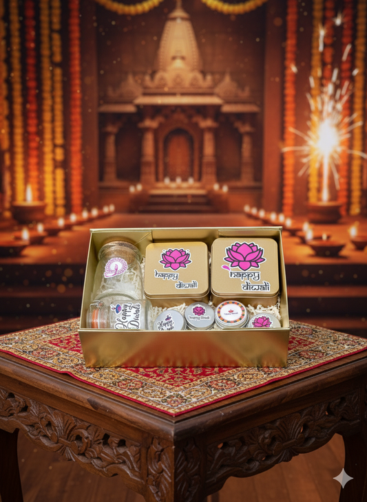 DIWALI-E-KHAASH HAMPER- Festive Hamper | Golden Magnetic Box | Elegant Gift Box | Exclusive Gift Box